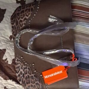 Montana West Conceal Carry Brown and Leopard Shoulder Bag